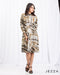 Knee-Length Polyester Casual Dress 65761